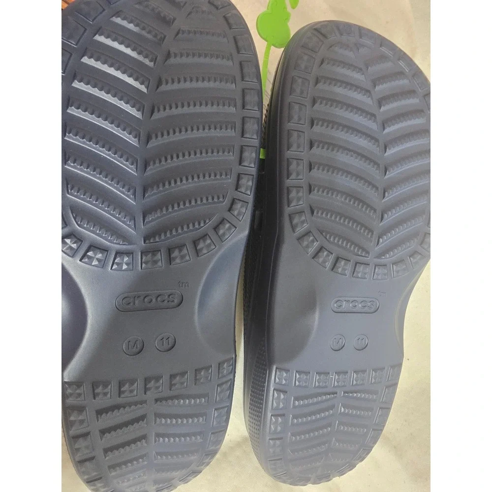 Crocs Classic Slide Navy Blue Mens Size 11 Sandals 206121-410 New With Tags